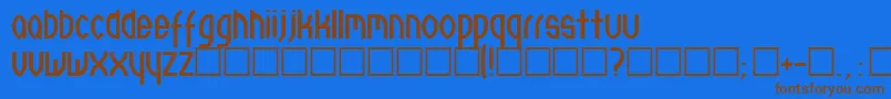 Neuthree Font – Brown Fonts on Blue Background