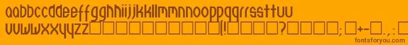 Police Neuthree – polices brunes sur fond orange