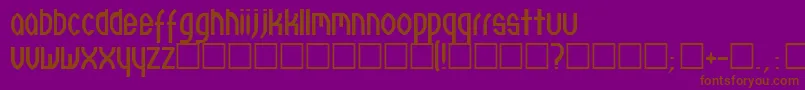 Czcionka Neuthree – brązowe czcionki na fioletowym tle