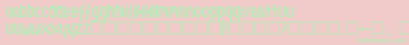 Neuthree Font – Green Fonts on Pink Background