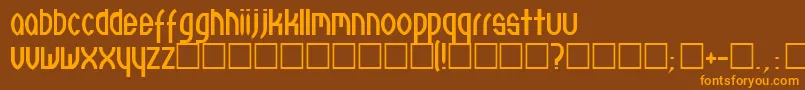 Czcionka Neuthree – pomarańczowe czcionki na brązowym tle