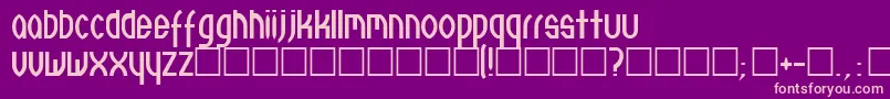 Neuthree Font – Pink Fonts on Purple Background