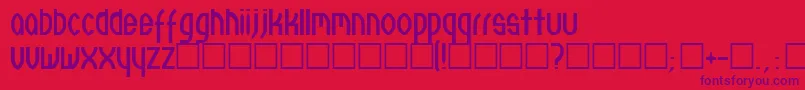 Neuthree Font – Purple Fonts on Red Background