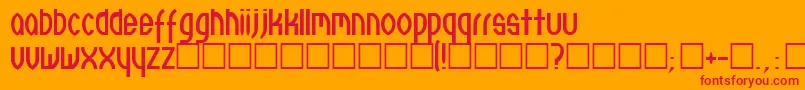 Neuthree Font – Red Fonts on Orange Background