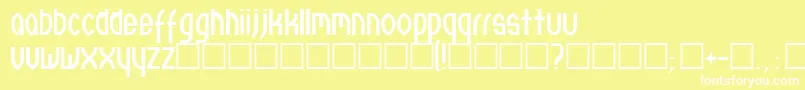 Neuthree Font – White Fonts on Yellow Background