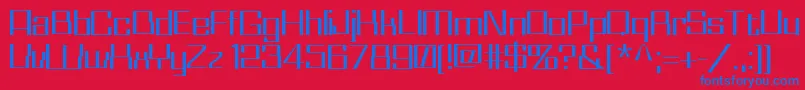 WhizKidRegular Font – Blue Fonts on Red Background