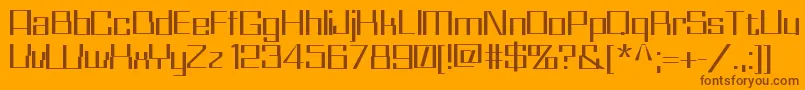 WhizKidRegular Font – Brown Fonts on Orange Background