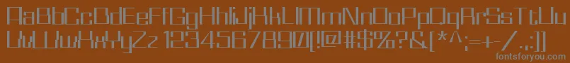 フォントWhizKidRegular – 茶色の背景に灰色の文字