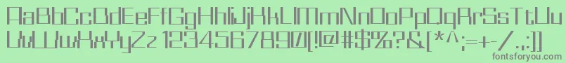 WhizKidRegular Font – Gray Fonts on Green Background