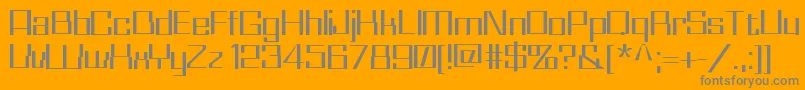 WhizKidRegular Font – Gray Fonts on Orange Background