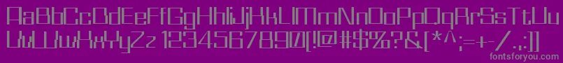 WhizKidRegular Font – Gray Fonts on Purple Background