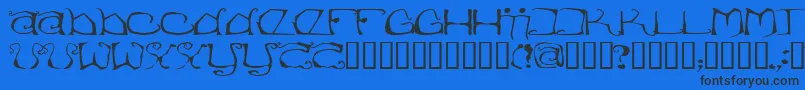 Eisregen Font – Black Fonts on Blue Background