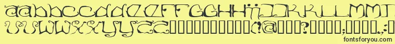 Eisregen Font – Black Fonts on Yellow Background