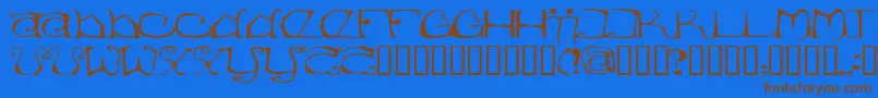 Eisregen Font – Brown Fonts on Blue Background