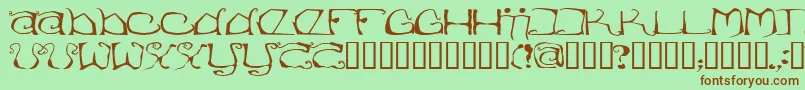 Eisregen Font – Brown Fonts on Green Background