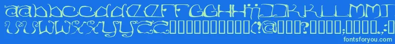 Eisregen Font – Green Fonts on Blue Background