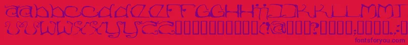 Eisregen Font – Purple Fonts on Red Background