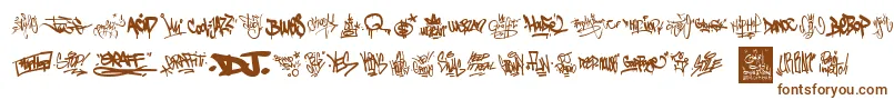 GraffitiTags Font – Brown Fonts on White Background