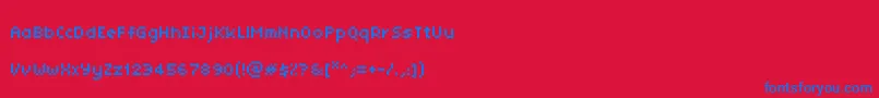 Tinyunicode Font – Blue Fonts on Red Background