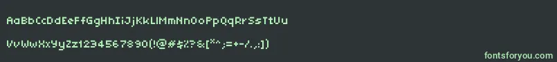 Tinyunicode Font – Green Fonts on Black Background