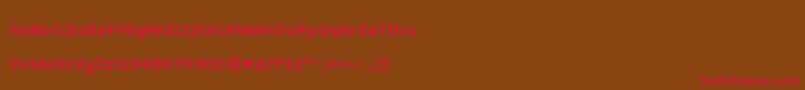 Police Tinyunicode – polices rouges sur fond brun