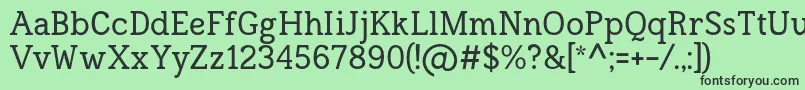 Frontenac Font – Black Fonts on Green Background