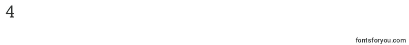 Frontenac-Schriftart – Schriften für die Ziffer 4