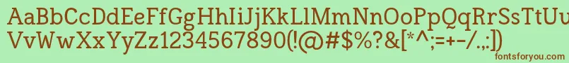 Frontenac Font – Brown Fonts on Green Background