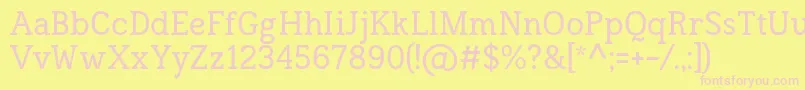 Frontenac Font – Pink Fonts on Yellow Background