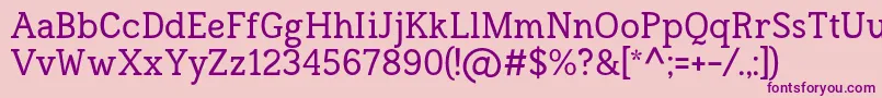 Weitere Informationen zur Frontenac-Schriftart Frontenac-Schriftart – Violette Schriften auf rosa Hintergrund