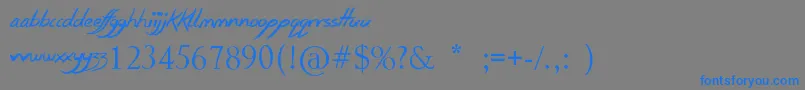 fuente SmudgieCrayon – Fuentes Azules Sobre Fondo Gris
