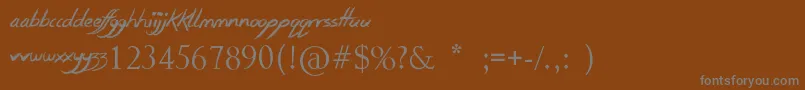 Шрифт SmudgieCrayon – серые шрифты на коричневом фоне