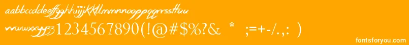 SmudgieCrayon Font – White Fonts on Orange Background