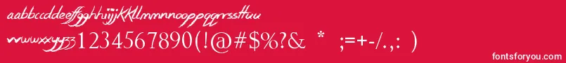 SmudgieCrayon Font – White Fonts on Red Background