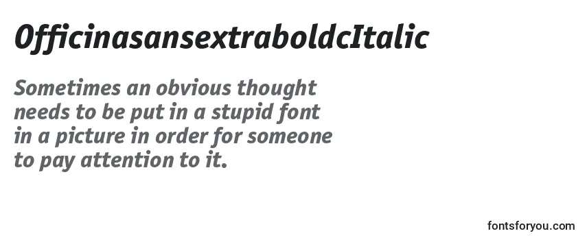 OfficinasansextraboldcItalic Font