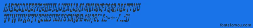 Youngerbrosdropcapsital Font – Black Fonts on Blue Background