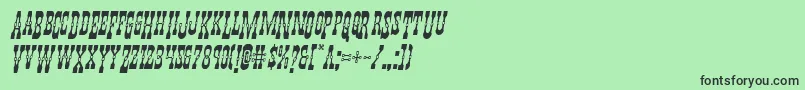 フォントYoungerbrosdropcapsital – 緑の背景に黒い文字