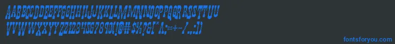 Youngerbrosdropcapsital Font – Blue Fonts on Black Background