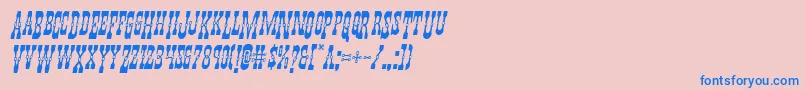 Youngerbrosdropcapsital Font – Blue Fonts on Pink Background