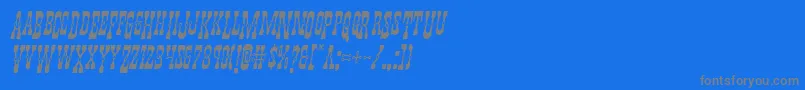 Youngerbrosdropcapsital Font – Gray Fonts on Blue Background