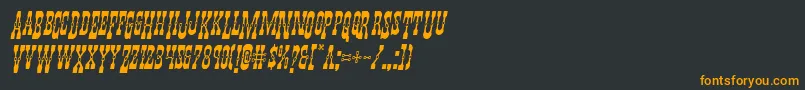 フォントYoungerbrosdropcapsital – 黒い背景にオレンジの文字