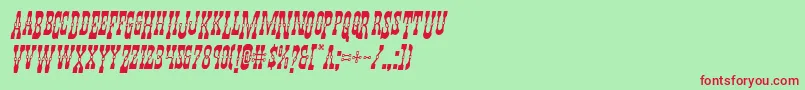 Youngerbrosdropcapsital Font – Red Fonts on Green Background