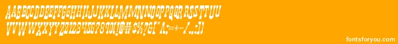 フォントYoungerbrosdropcapsital – オレンジの背景に白い文字