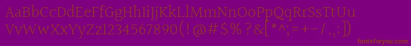 HalantLight Font – Brown Fonts on Purple Background