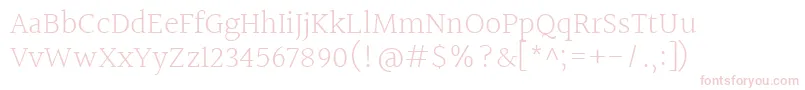 HalantLight Font – Pink Fonts on White Background