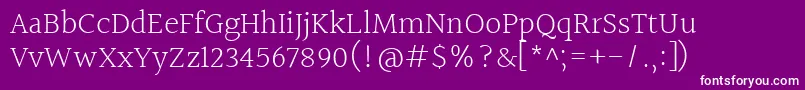 HalantLight Font – White Fonts on Purple Background