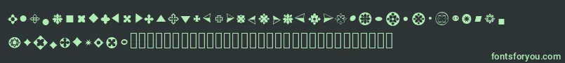 Fonte BulletsAdf – fontes verdes em um fundo preto