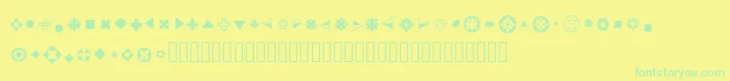Police BulletsAdf – polices vertes sur fond jaune