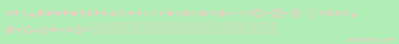 BulletsAdf Font – Pink Fonts on Green Background