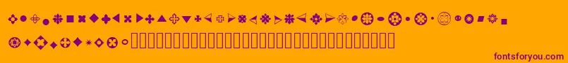 BulletsAdf Font – Purple Fonts on Orange Background